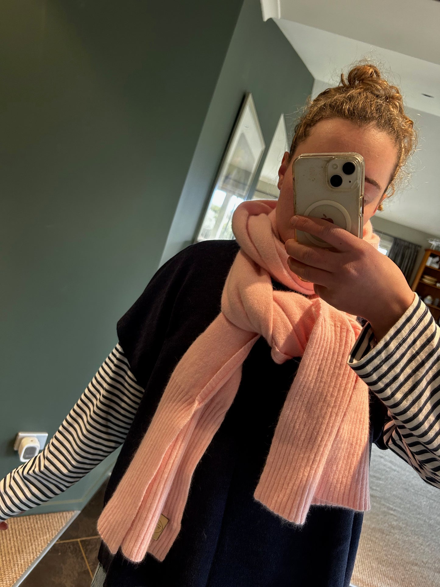100% Merino Wool Cape – Black & Navy