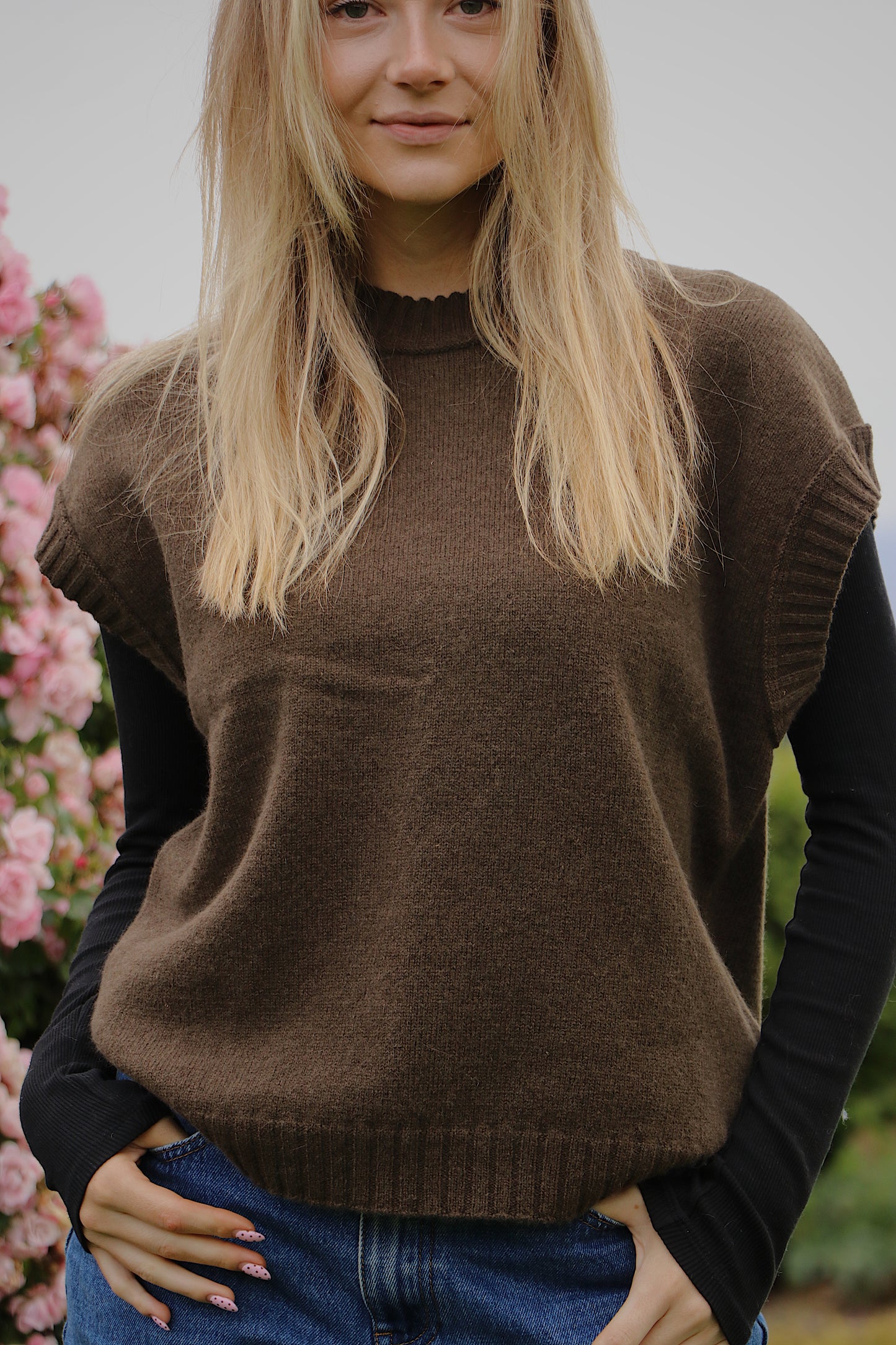 crew neck cardi