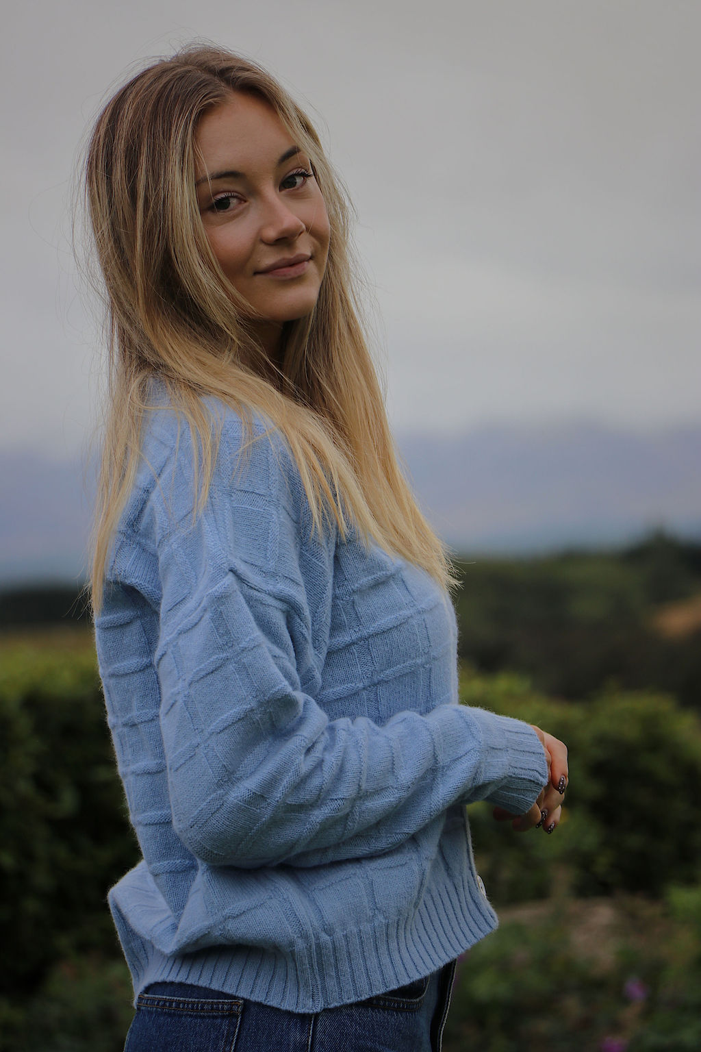 check cardigan